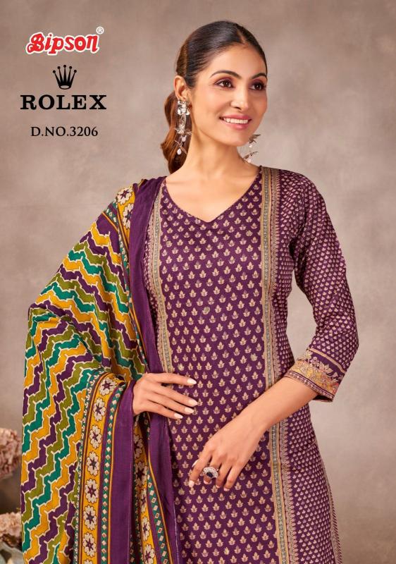 bipson print rolex 3206 jam satin gorgeous look salwar suits 