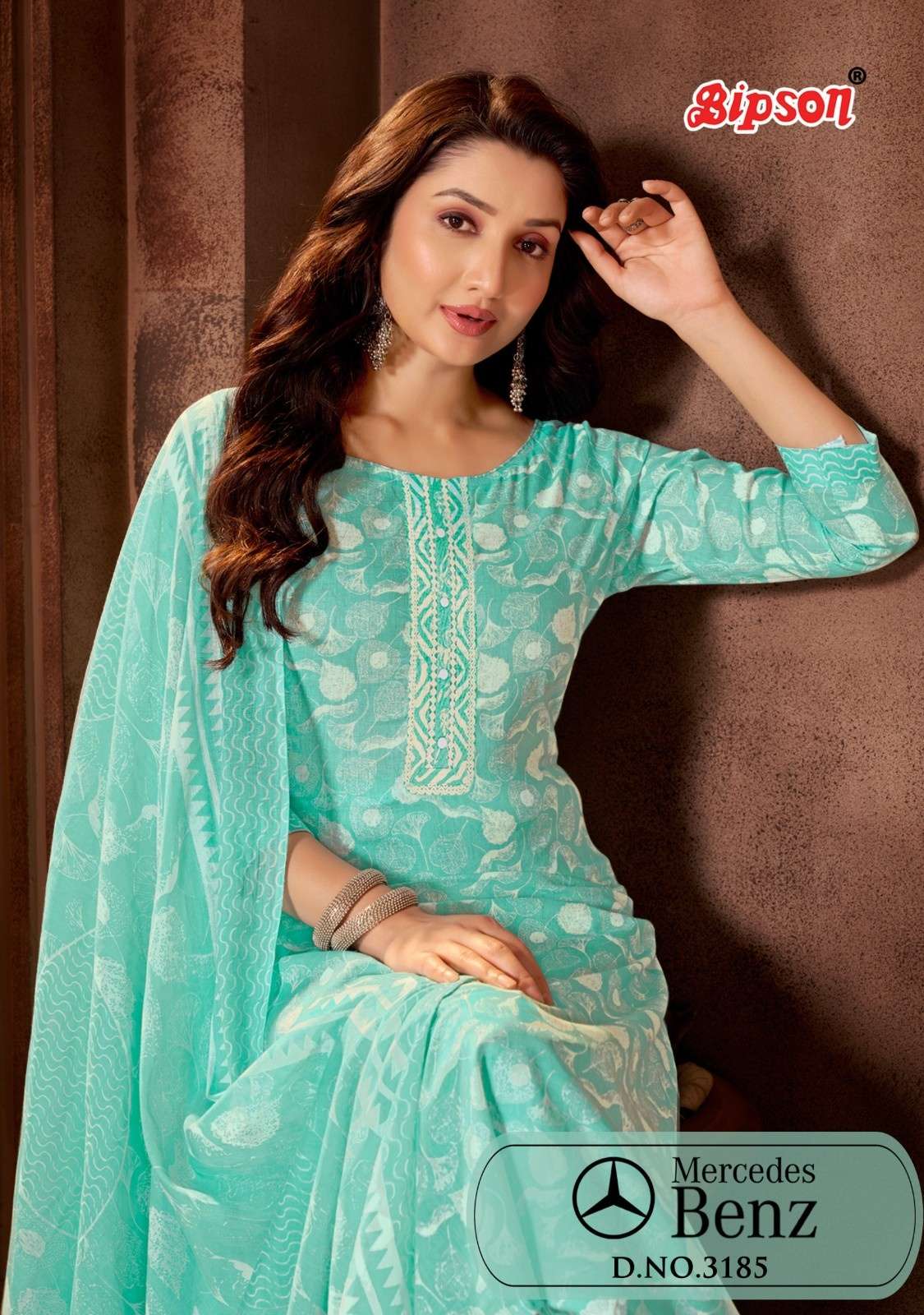 bipson prints mercedes 3185 cotton comfortable unstitch suits 
