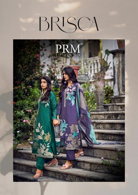 brisca by prm trendz lawn cotton comfortable unstitch suits  