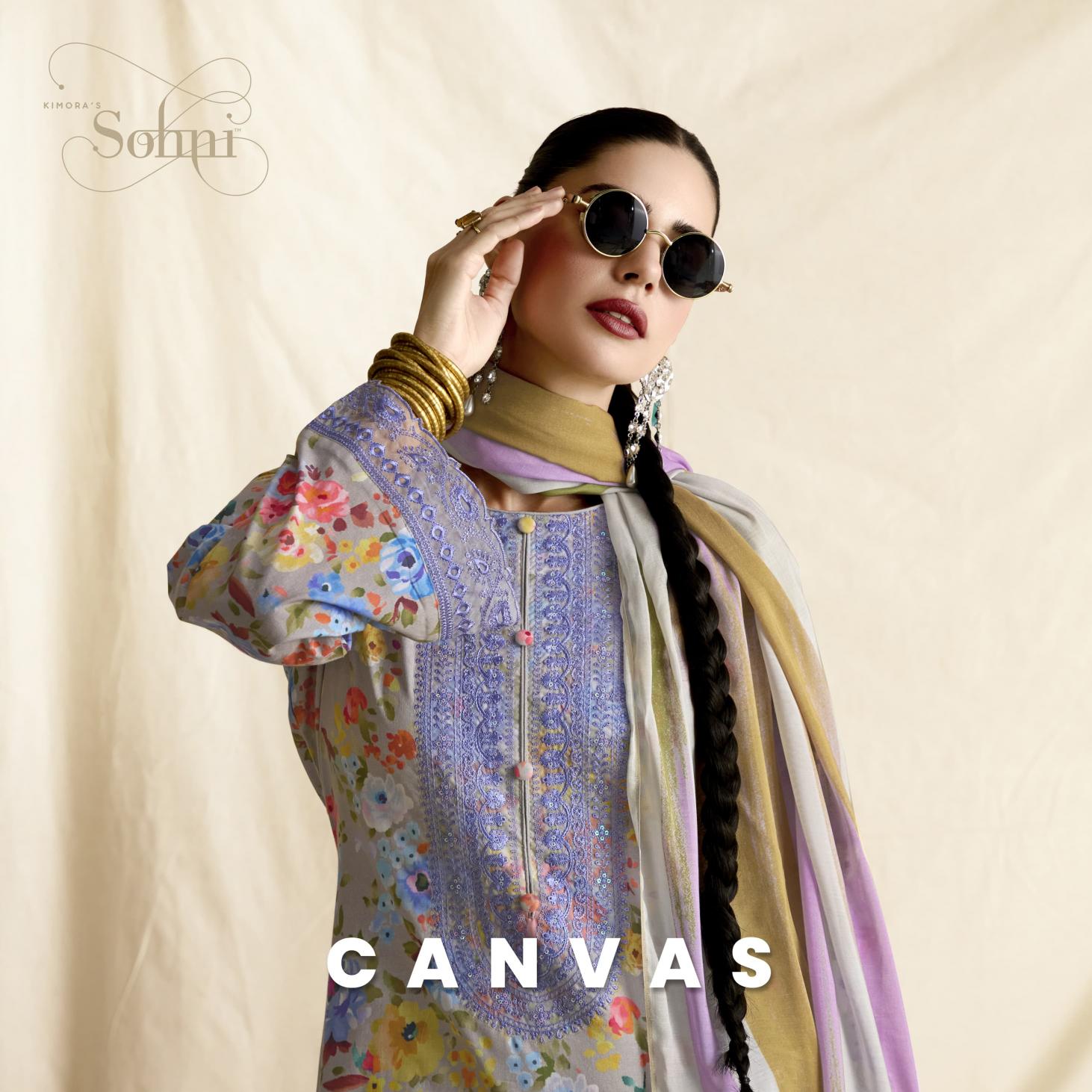 canvas vol 18 by sohni kimora lawn gorgeous look salwar kameez 