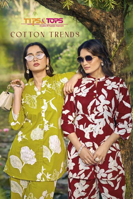  cotton trends by tips & tops readymade classic cotton printed co-ord sets 