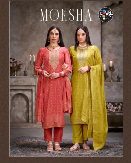 fourdots moksha viscose russian silk shop trendy unstitch 3pcs dress 