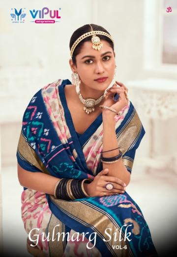 gulmarg silk vol 6 by vipul soft silk summer special sarees