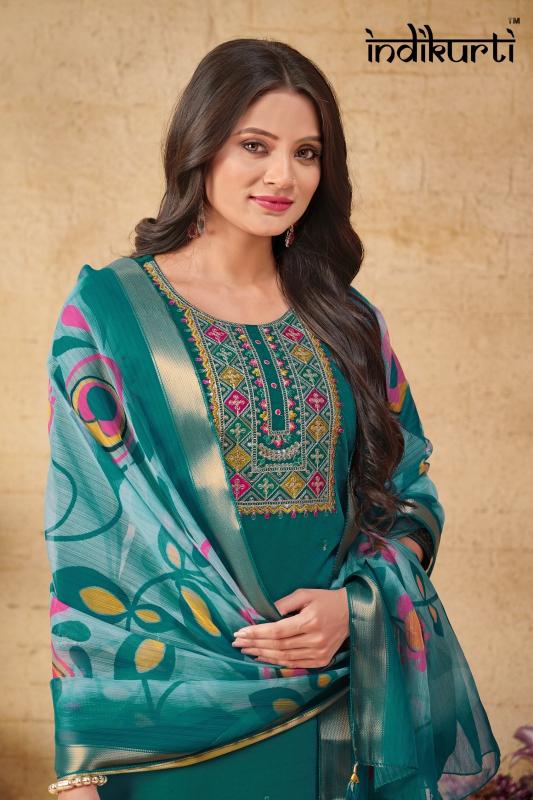 indikurti sanskruti vol 2 readymade dobby roman pretty look combo suits 