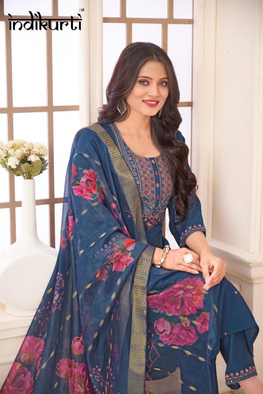 indikurti shivani vol 4 readymade roman classic look combo suit for ladies 