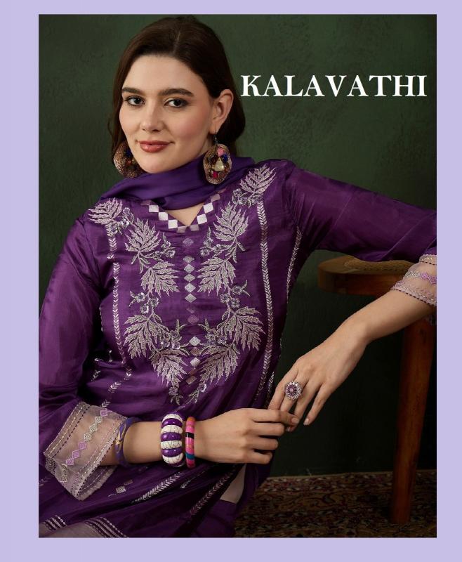 kalavathi fancy readymade classic look 3pcs dress