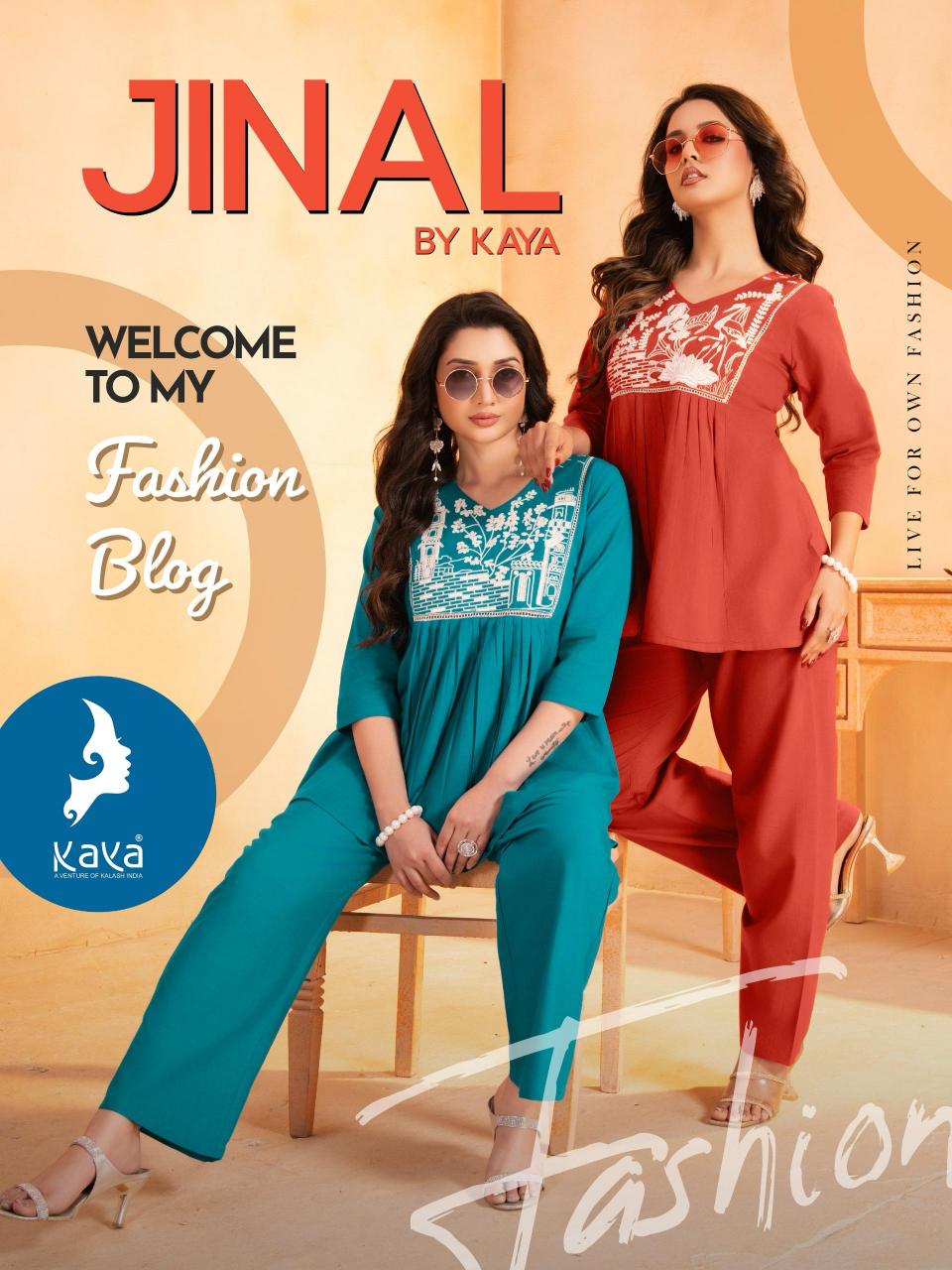 kaya jinal cotton co ord set top with pant 