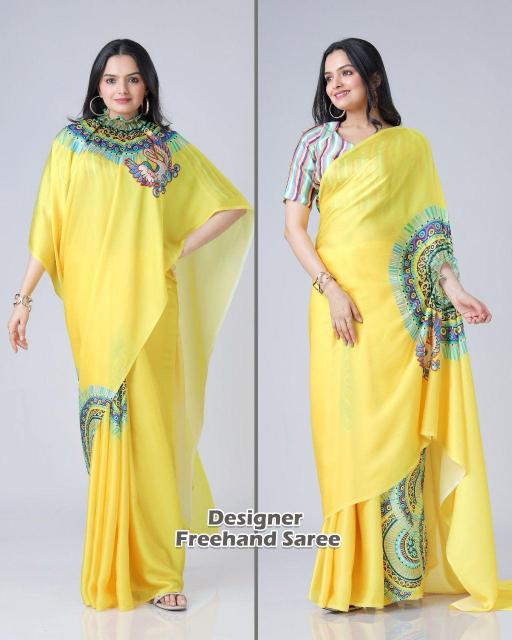kc 888 free hand ready to wear saree collection