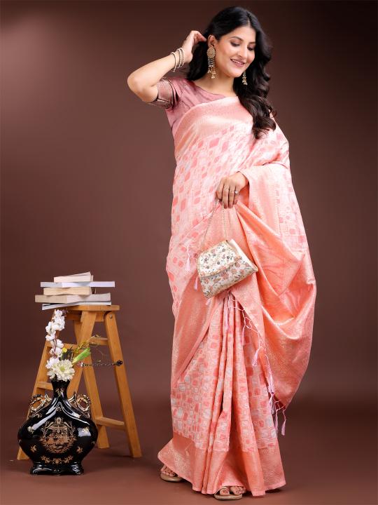 mango silk by astita fancy designer linen Cotton fabric saree wholesale with fancy latkan 