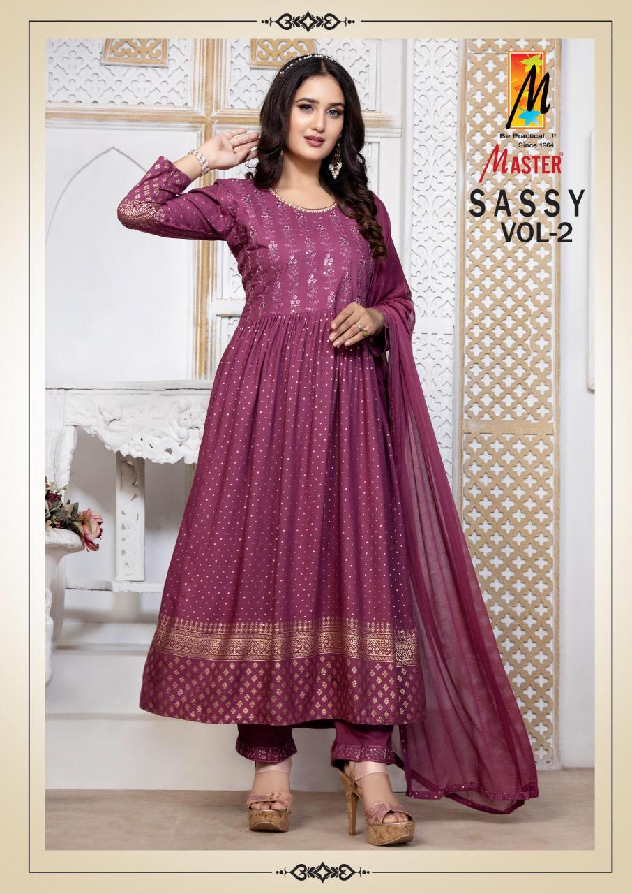 master sassy vol 2 rayon readymade gorgeous look salwar kameez 