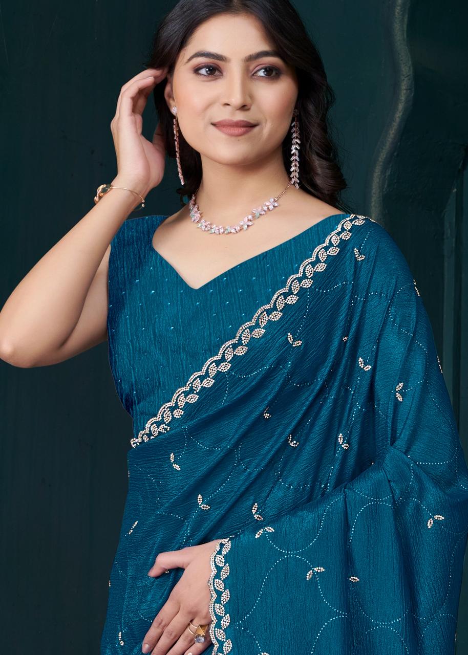 mehak saree 988 crepe silk with hand work saree 