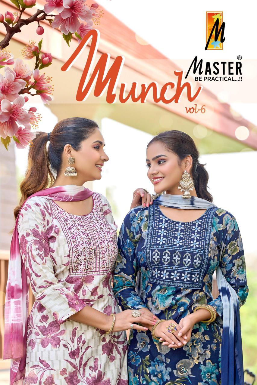 munch vol 6 by master capsule print readymade daily wear suit for ladies 