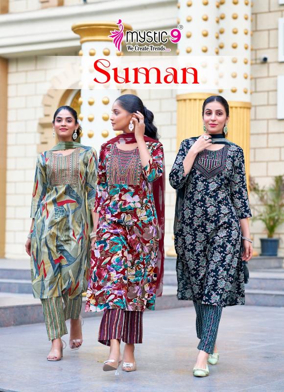 mystic 9 suman vol 3 simple readymade suits best rate 