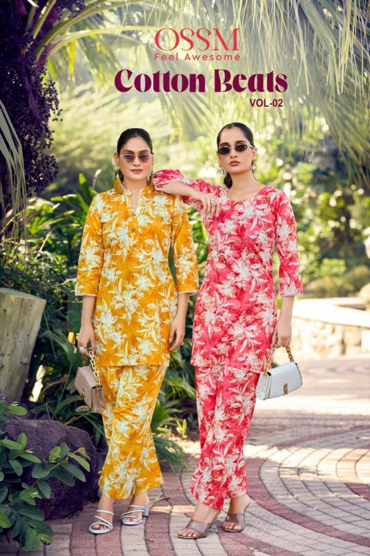 ossm cotton beats vol 2 readymade unique colours cotton co-ord sets 