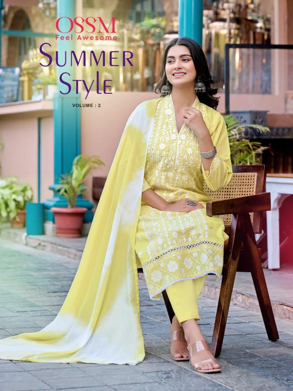 ossm summer style vol 2 cotton readymade attractive look suit for ladies 
