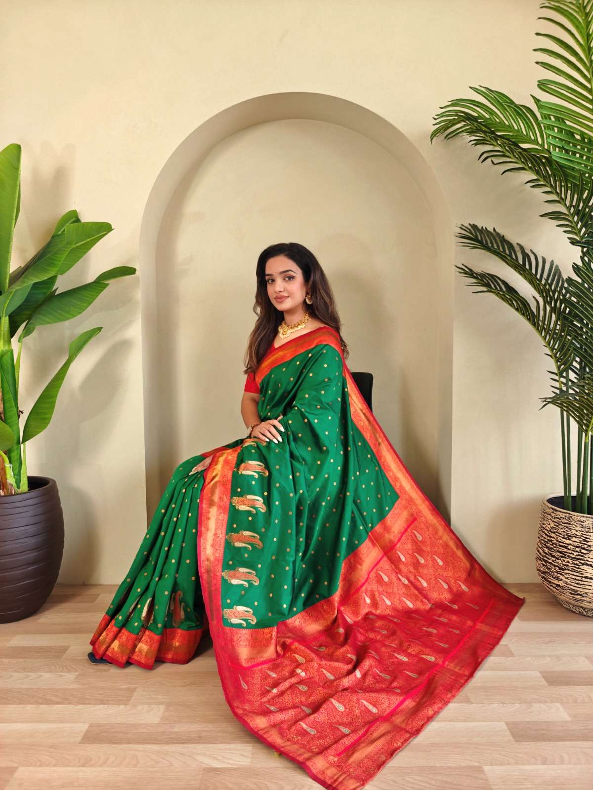 pr kc 3088 kanchipuram paithani silk traditional wear saree supplier