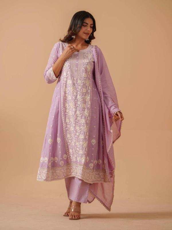 psyna readymade cotton anarkali chikankari salwar suits online 