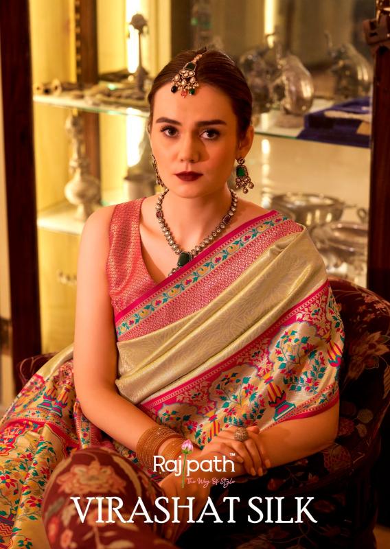 rajpath virashat silk luxurious tissue silk sarees for women