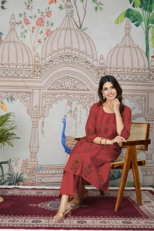 rashmika vol 2 viscose roman silk fully stitch stylish 3pcs dress
