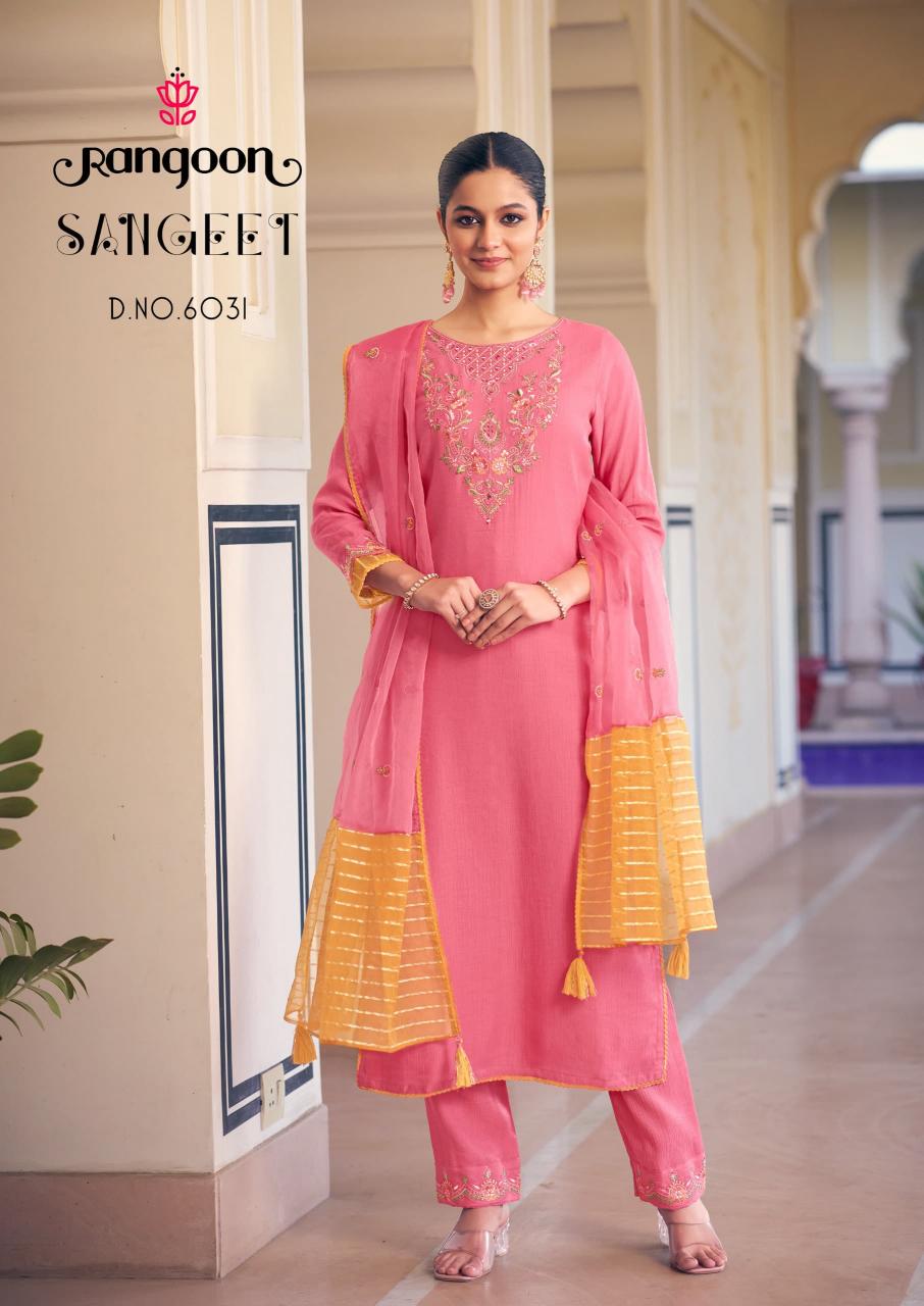 sangeet by rangoon viscose fully stitch pretty look suit for ladies 