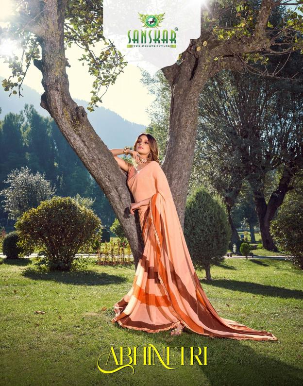 sanskar tex prints abhinetri bember georgette hit design best saree online 