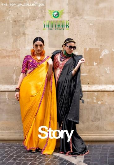 sanskar tex prints story fancy sartin gorgeous look sarees 