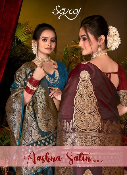 Saroj Aashna Satin vol.2 satin silk saree