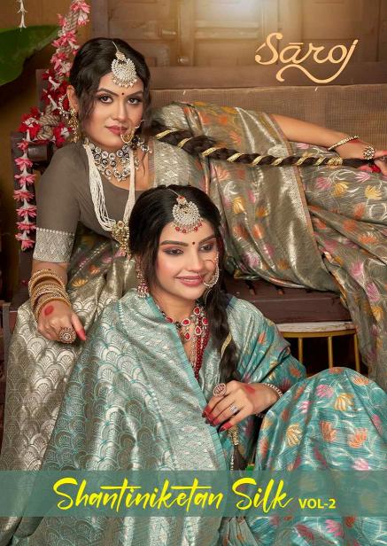 Saroj Shantiniketan linen silk vol.2 Linen silk saree