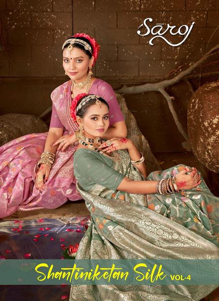 Saroj Shantiniketan linen silk vol.4 Linen silk saree