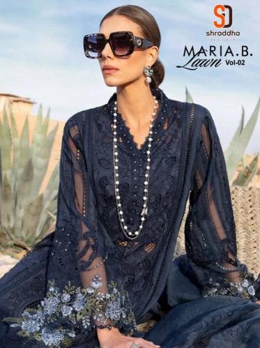 shraddha designer maria b lawn vol 2 model pakistani 3pcs dress 
