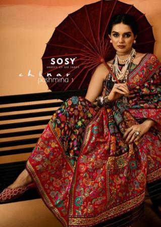 sosy chinar pashmina vol 1 modal kashmiri handloom saree online 