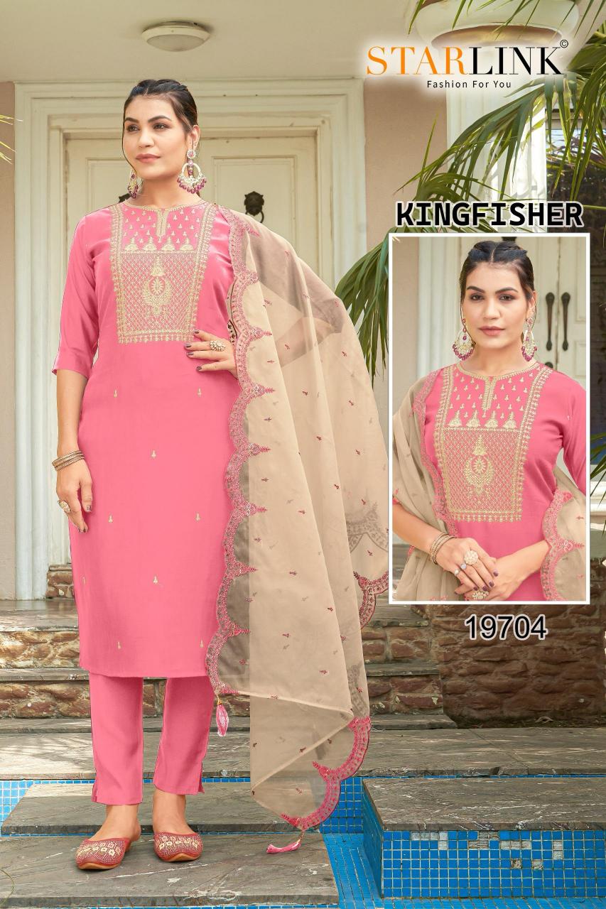starlink king fisher roman silk readymade shop trendy combo suits 