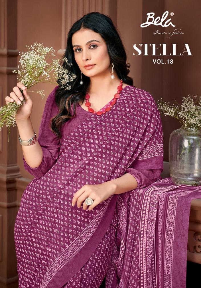 stella vol 18 by bela 26865-26882 series georgette mill print saree 