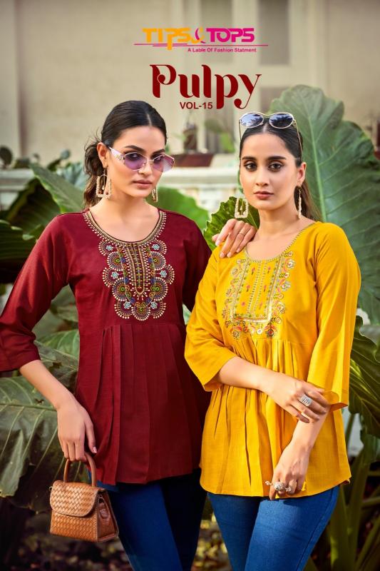 tips & tops pulpy vol 15 readymade rayon gorgeous look western tops 