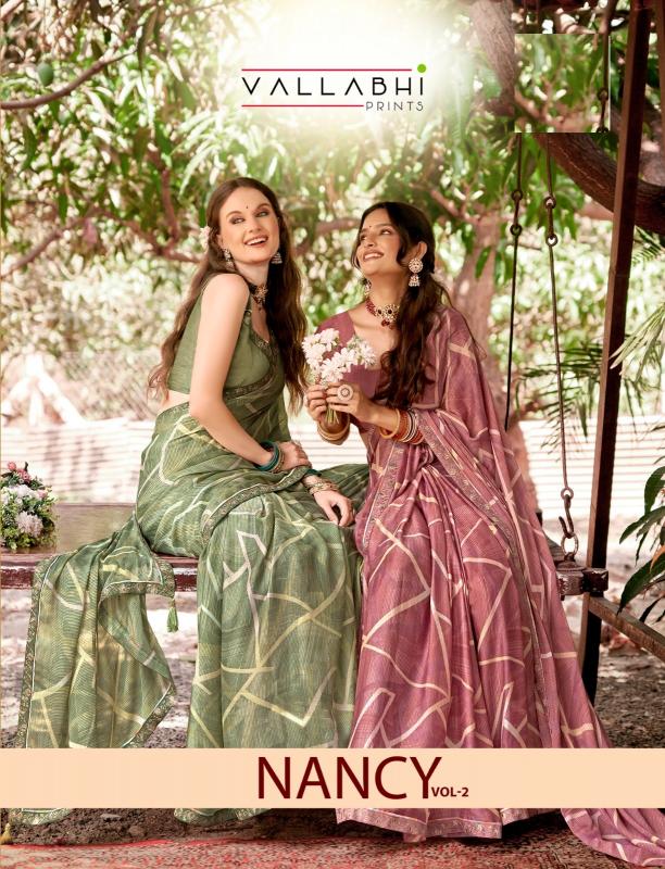vallabhi prints nancy vol 2 chiffon gorgeous look saree 