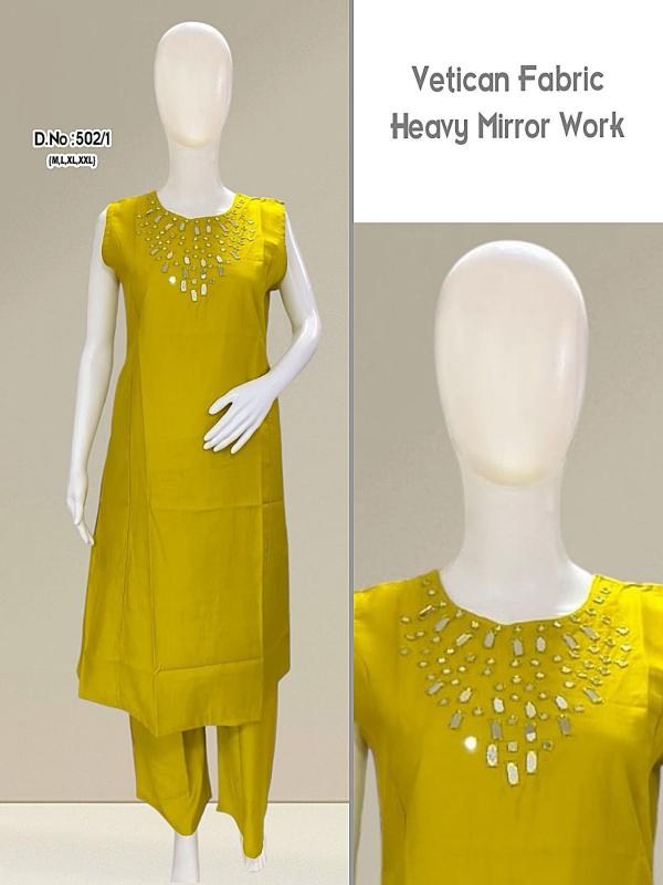 vetican plazo set princess cut pattern a line kurtis combo 