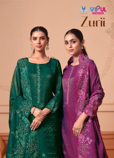 zurii by vipul fashion martini gold stylish look dress material supplier 