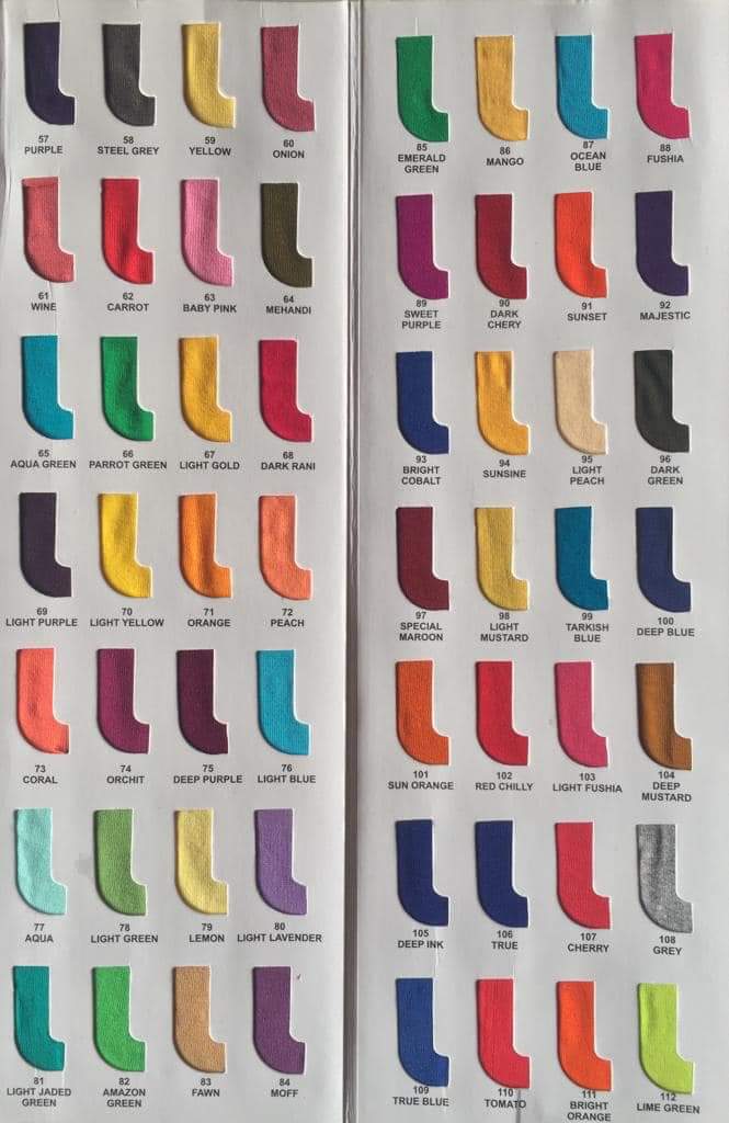 Lux Lyra Leggings Color Chart 2024