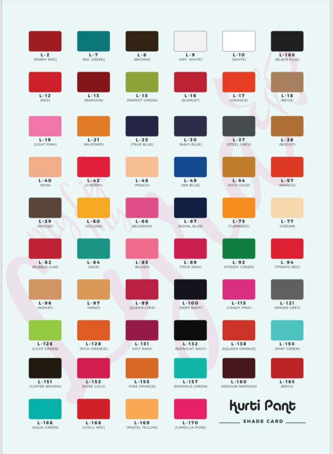 lyra leggings shade card