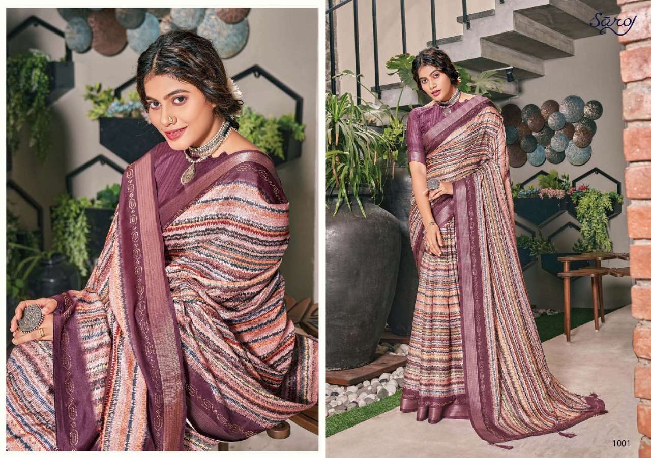 prada silk by saroj fancy digital printed silky designer saree
