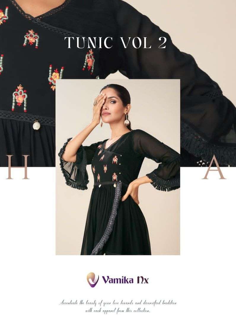 tunic vol 2 by vamika nx fancy elegant work stitch tunic short top online supplier 