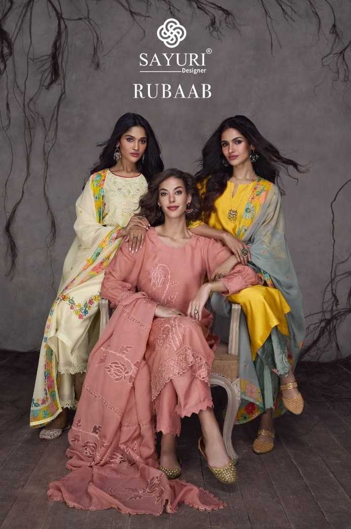 rubaab by sayuri designer fancy collection for festive fullstitch salwar kameez