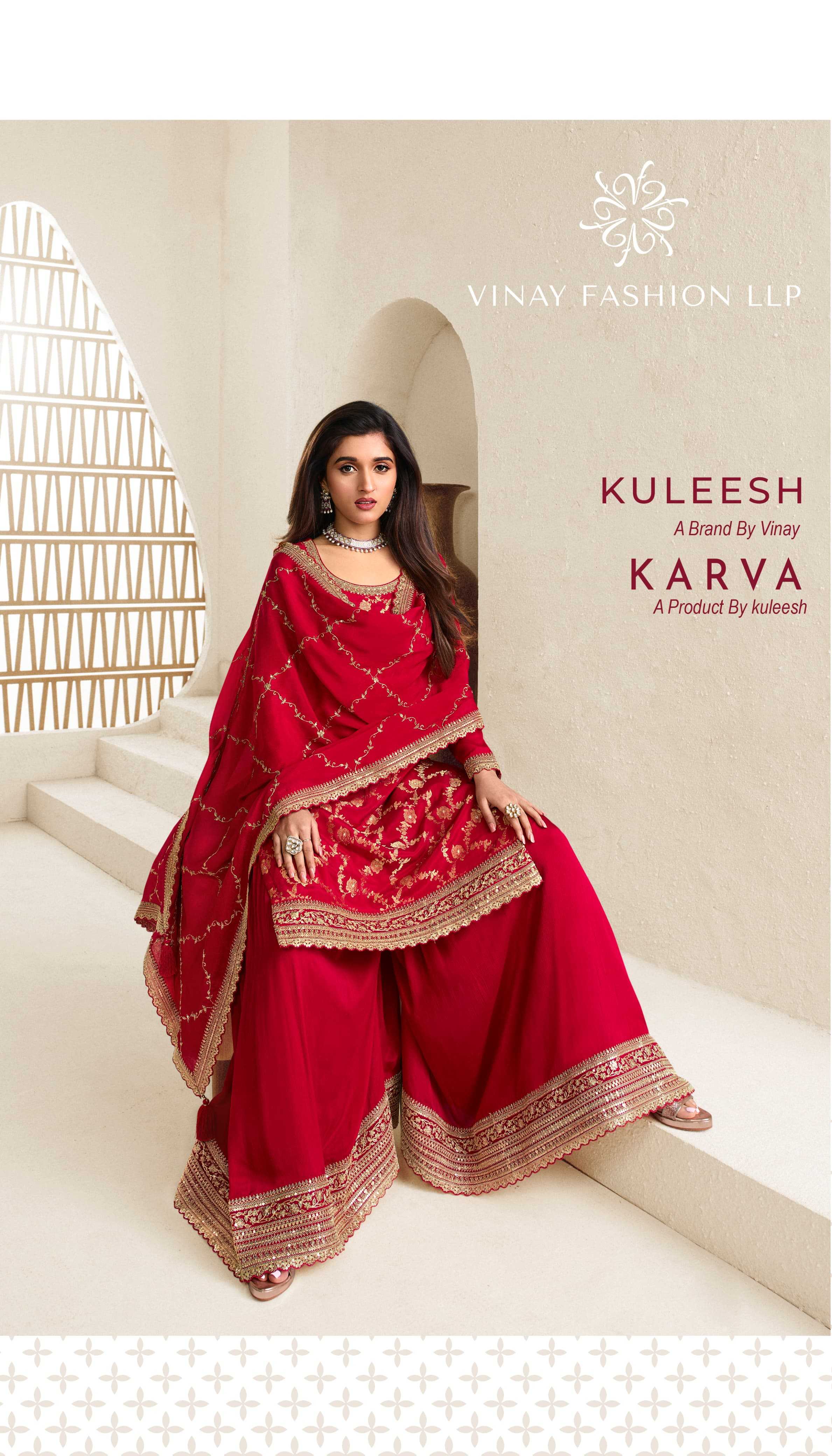 vinay fashion kuleesh karva beautiful heavy embroidery unstitch salwar kameez