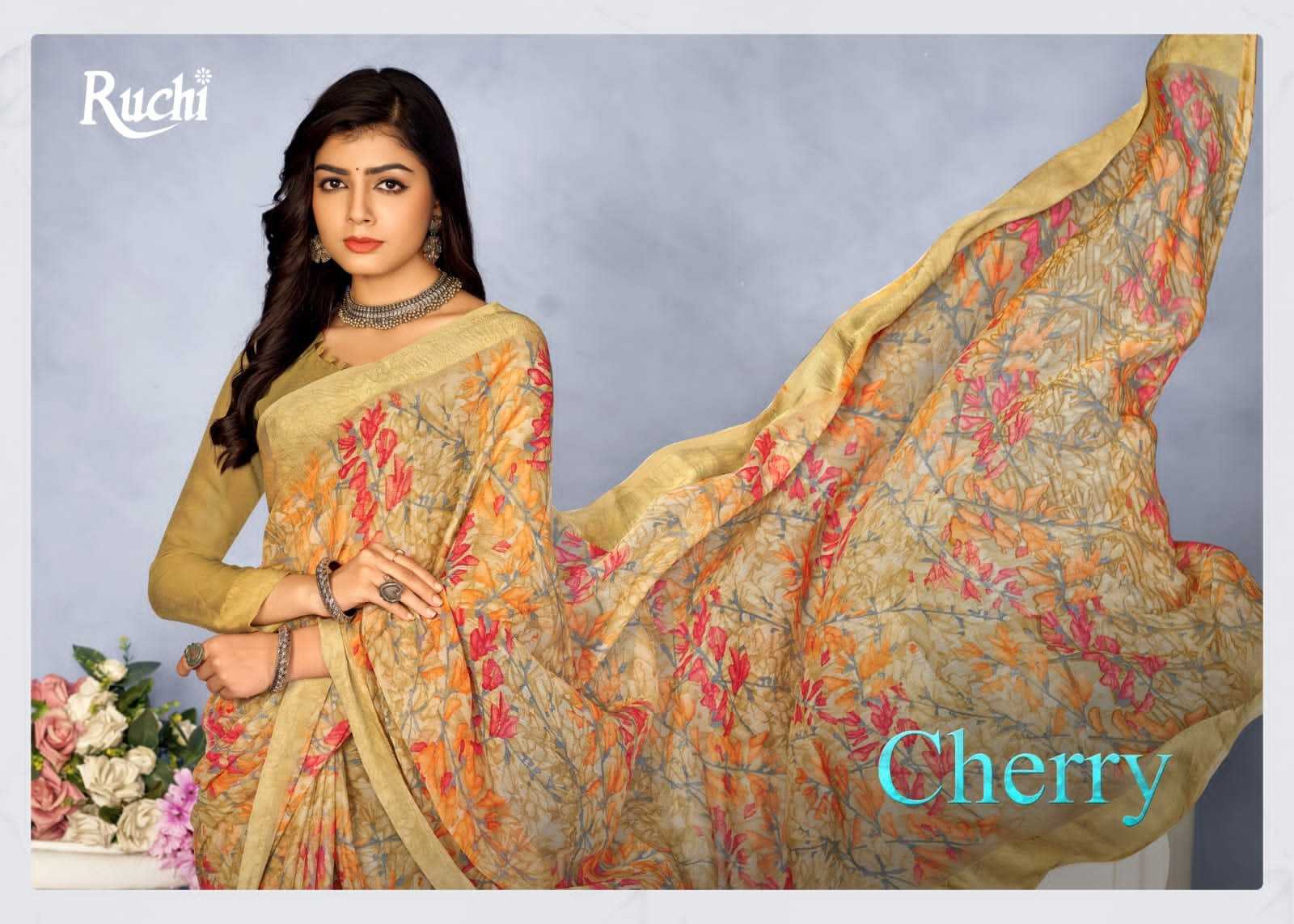 ruchi cherry vol 37 chiffon casual wear beautiful sarees collection