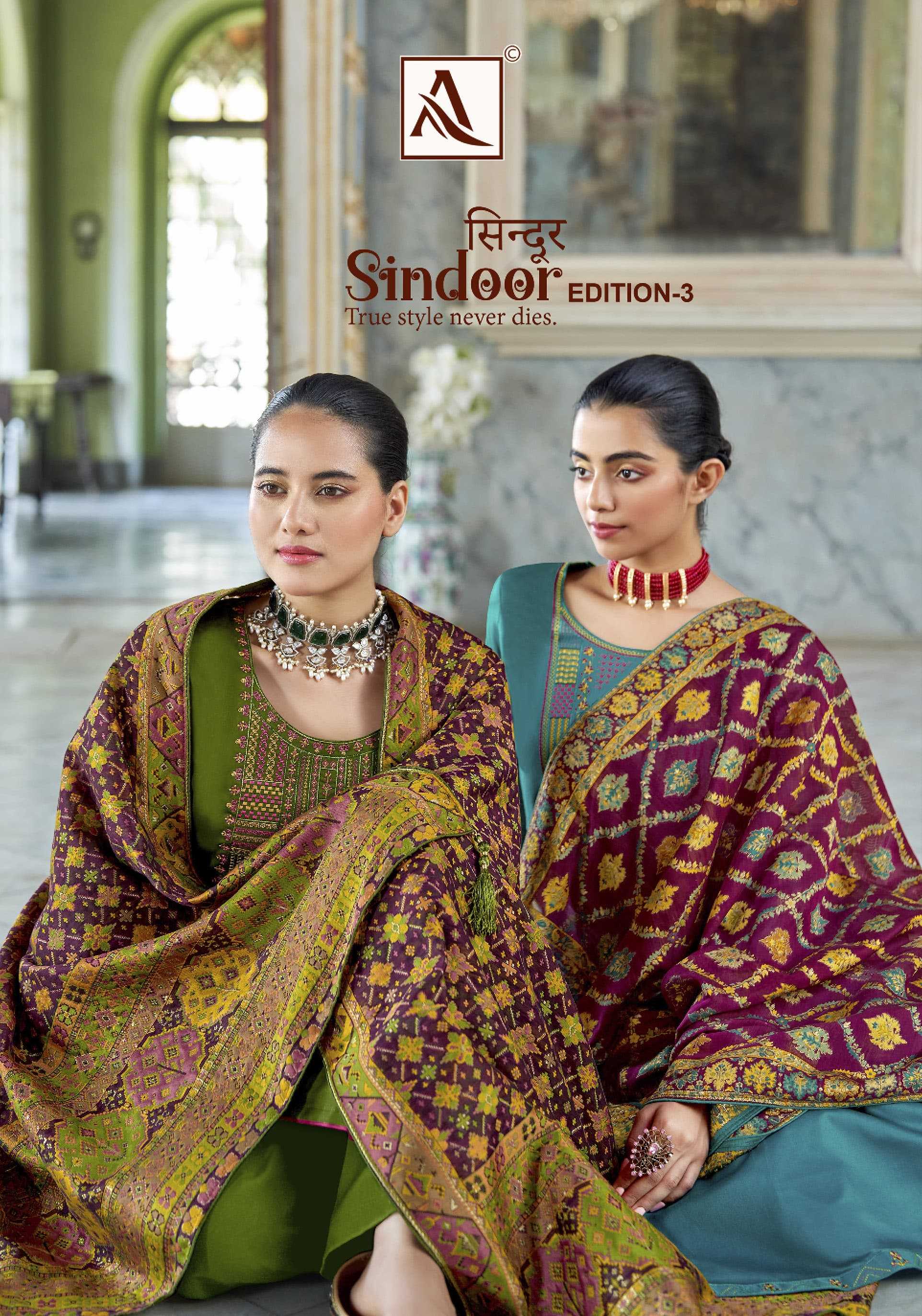alok suit sindoor vol 3 traditional wear unstitch salwar kameez