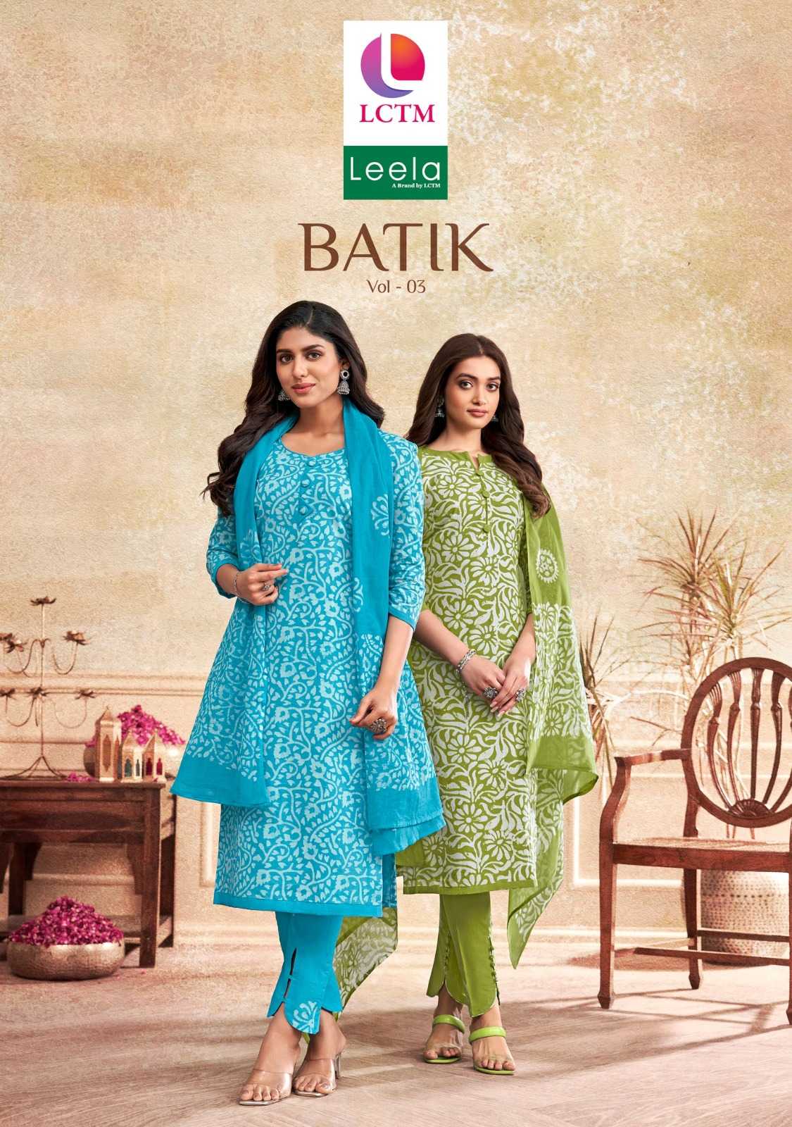 batik vol 3 by leela designer amazing unstitch cotton ladies suits collection
