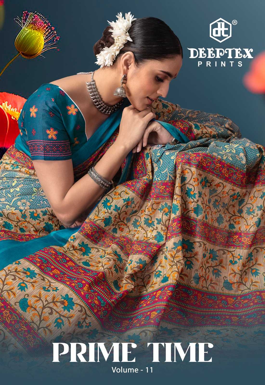 deeptex prints prime time vol 11 comfortable wear beautiful sarees