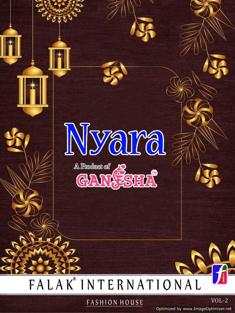 nyara vol 2 by ganesha falak cotton printed sarees catalog