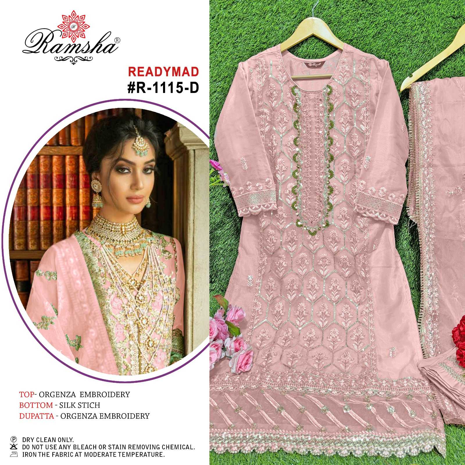 ramsha 1115 nx pakistani embroidery kurti bottom dupatta readymade collection