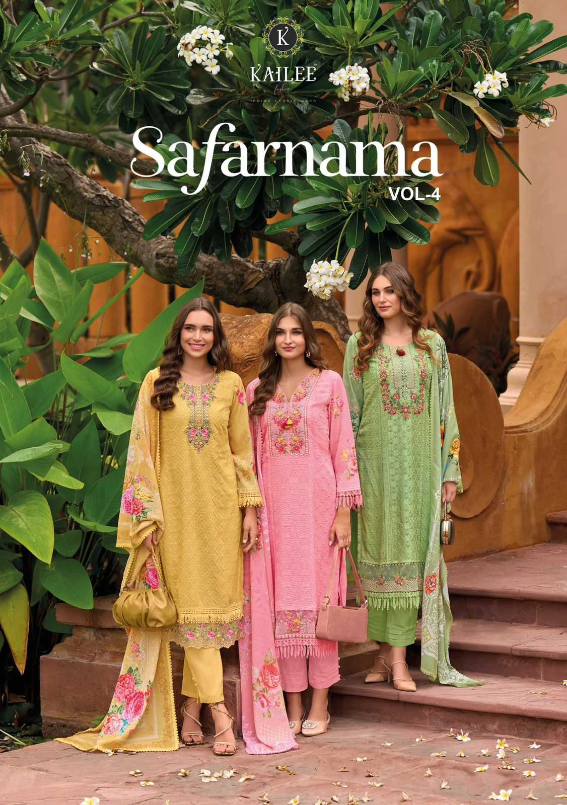 safarnama vol 4 by kailee fashion designer chickankari pakistani readymade 3pcs collection
